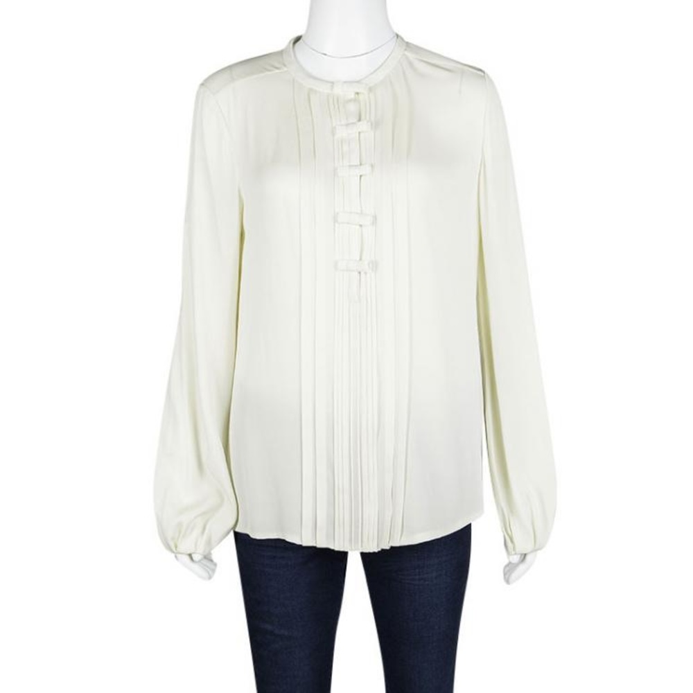 Diane Von Furstenberg Novalee Top in Talc Sz 12